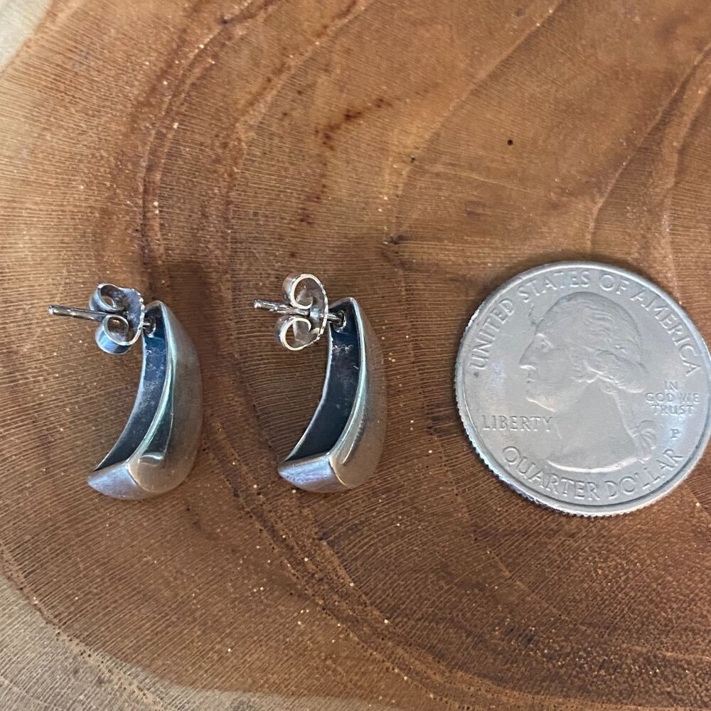 Retired James Avery Angled Rectangular Ear Post E… - image 3